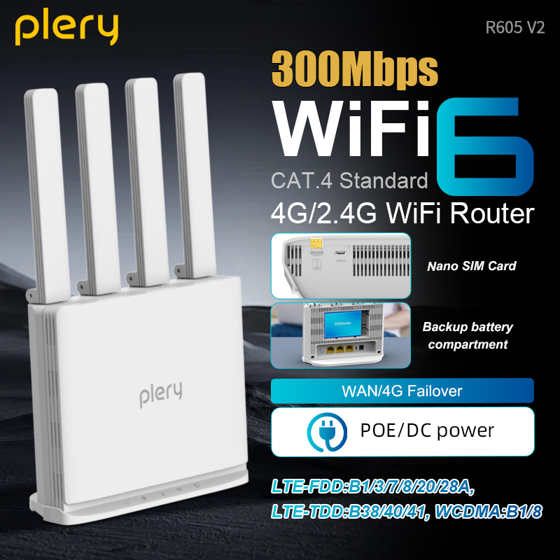 4G Router With Poe Wan - Plery R605 V2 4G LTE CAT4