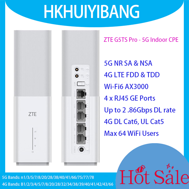 ZTE 5G CPE G5TS Pro Dual Band  - огляд і ціна 4G Lte Modem Cat6 External Antenna