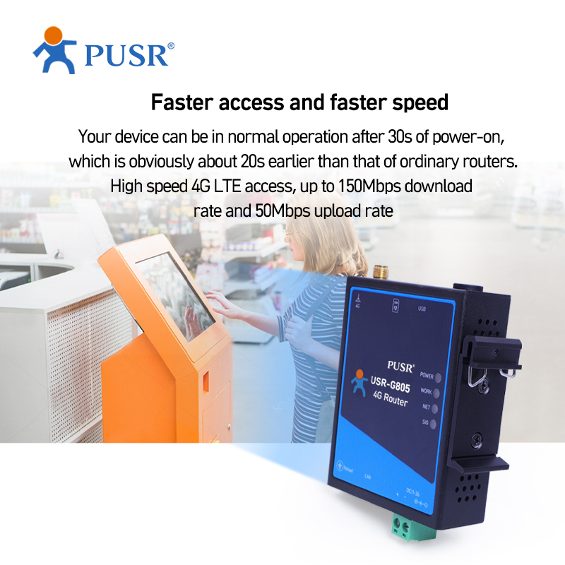 PUSR Industrial Cellular Wirel - огляд і ціна Industrial 4G Router Vpn