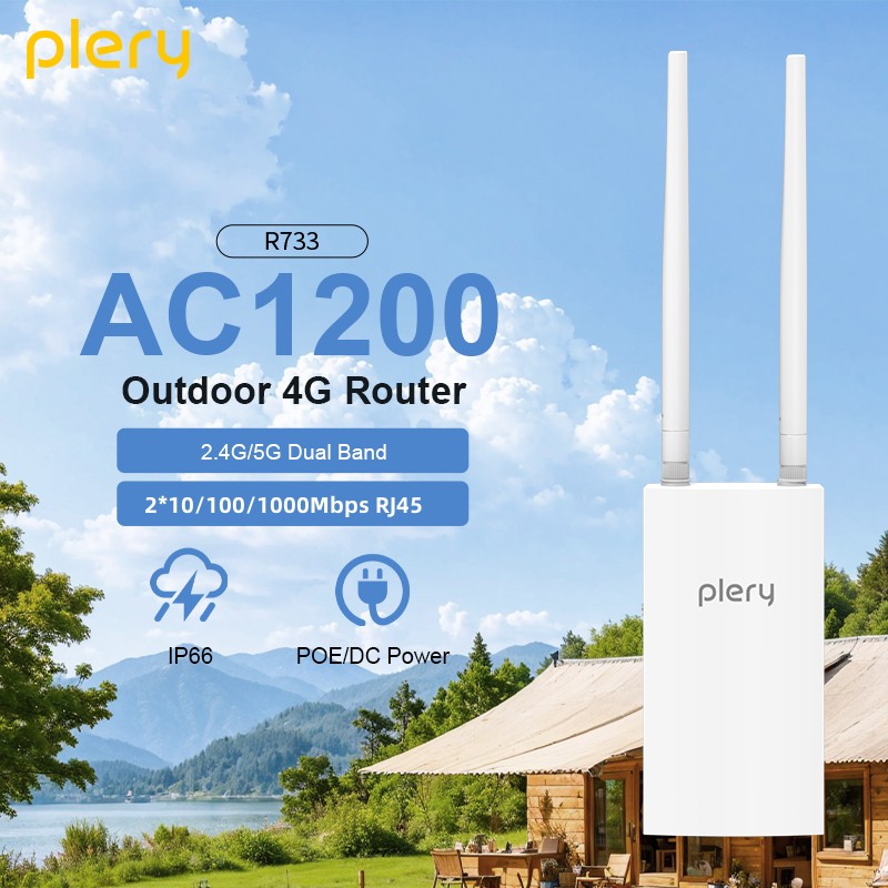 Plery 300Mbps+1200Mbps Outdoor - огляд і ціна 4G Lte Router Outdoor Waterproof